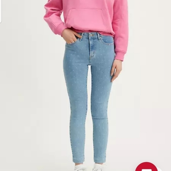 Levi's- Azure Polka Dot - Light Wash - Picture 1 of 5